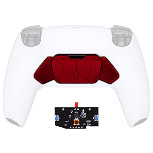 eXtremeRate Turn RISE to RISE4 Kit Redesigned Scarlet Red K1 K2 K3 K4 Back Buttons Housing Remap PCB Board for PS5 Controller eXtremeRate RISE RISE4 Remap kit Controller Other Accessories NOT Included - Image 1