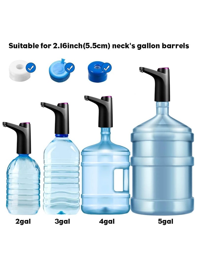 سكاي تاتش مضخة مياه أوتوماتيكية للعبوات سعة 5 جالون | موزع مياه محمول قابل لإعادة الشحن عبر USB | مضخة كهربائية للعبوات سعة 2-5 جالون، باللون الأسود. - Image 4