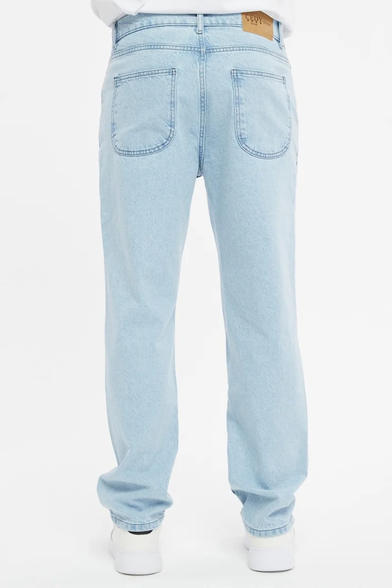 Cedy Denim Men's Pleated High Waist Loose Cut Baggy Loose Fit Jean PANTS-C354