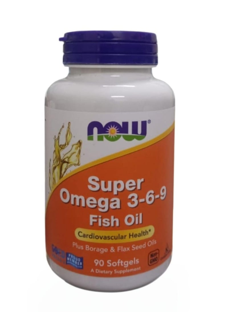 now Super Omega 3-6-9 1200 mg 90 Softgels - Image 1