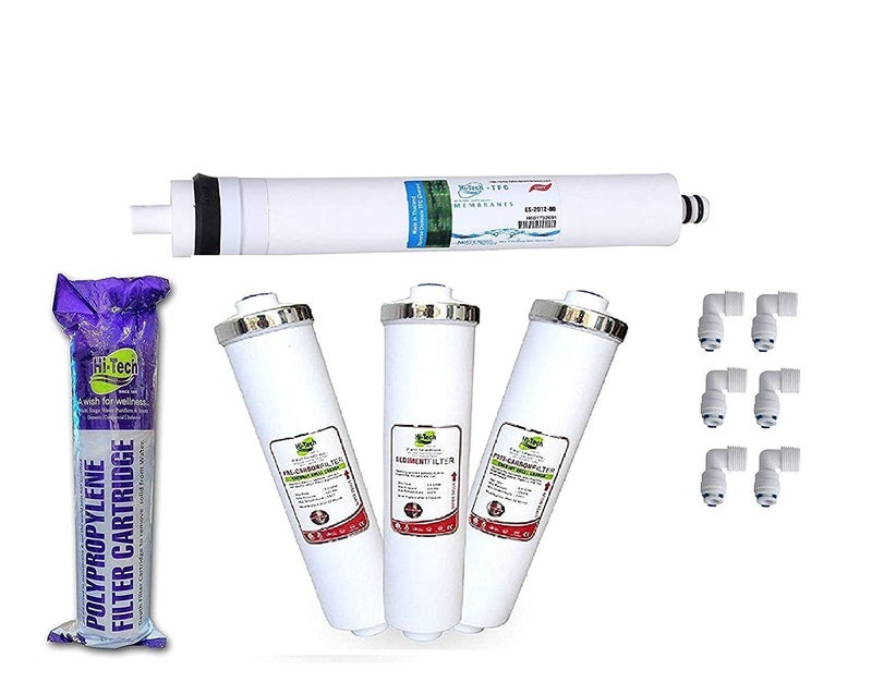Hi-Tech Water Purifier Filter Set & 80 GPD Membrane and Sediment Filter - Image 1