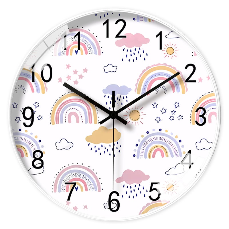 [12 Inches 30Cm] Fun Early Teaching Number Mute Wall Clock Home Living Room Children'S Room Decorative Clock - Image 5