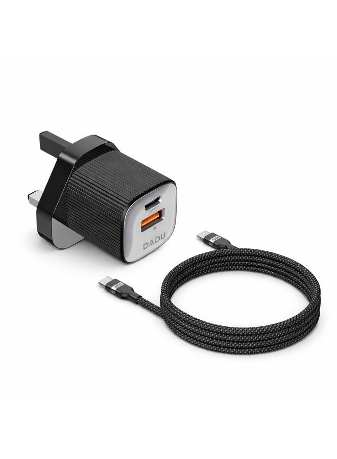 DADU GaN 25W Fast Charger DC 369 with PD + QC USB-C Fast Charging Technology, European Travel UK Plug Adapter, Single USB-C Port for Maximum Speed, Compatible with iPhone 17, 16, 15, 14, 13, 12 Series & All Android Devices (Without Cable) - Image 2