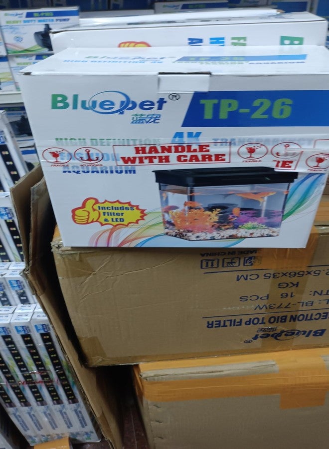 High Defination Small Size Aquarium Tank Perfect for Table top Aquarium Comes with Internal Filter and inbuilt Lighting Available - Image 3