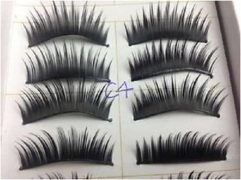 LL 10 PAIRS FALSE EYELASHES FAKE EYE LASH SOFT NATURE THICK BLACK MAKEUP C4