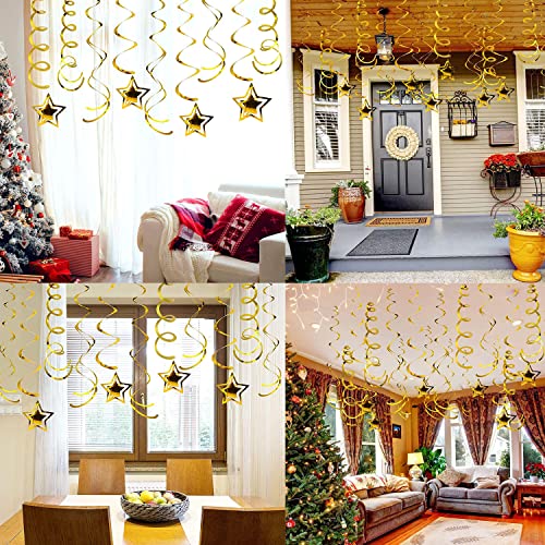 Party Propz 3D Star Hanging – 14 Pcs 3D Golden Stars for Decorations | Star Hanging for Tree & Home Decor | Decoration Items for Home - Image 5