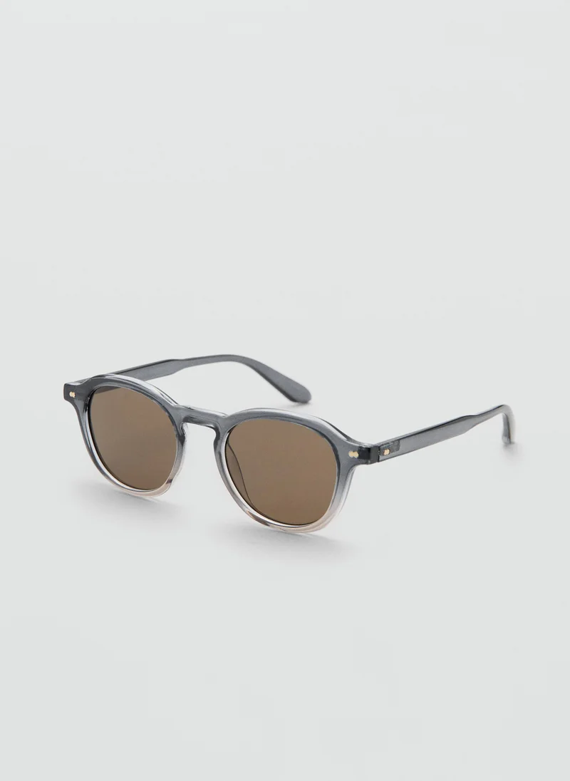 Mango Man  Semi-transparent round sunglasses for Men | Best Price UAE