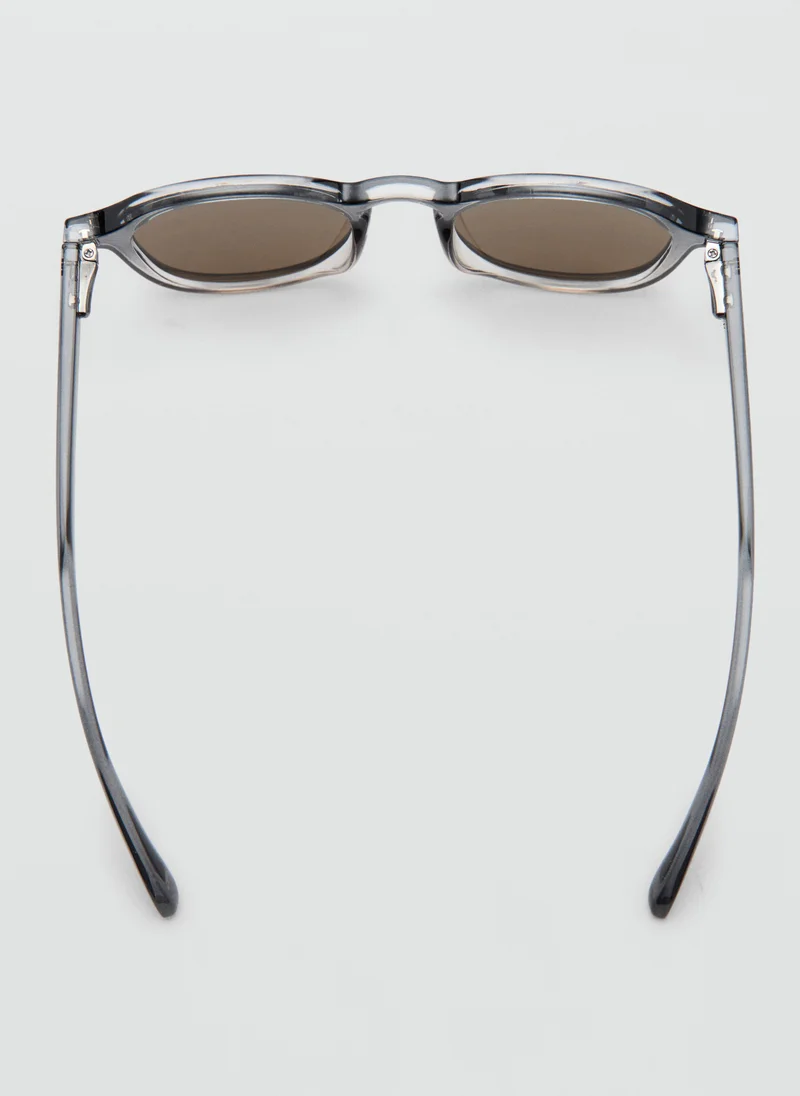 Mango Man Semi-transparent round sunglasses