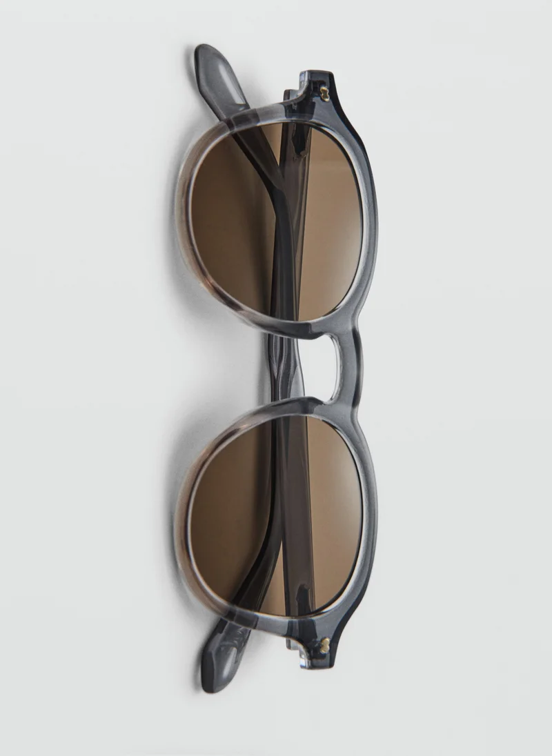 Mango Man  Semi-transparent round sunglasses for Men | Best Price UAE