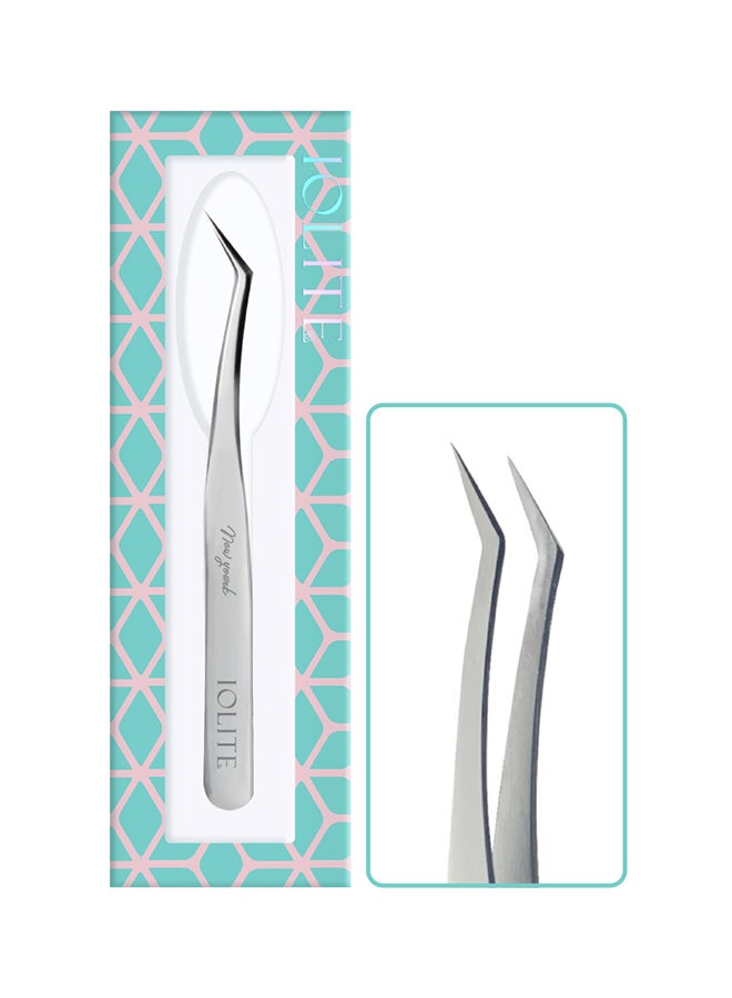 IOLITE Lash Tweezer Professional Stainless Steel Curved Precision Tweezers for Eyelash Extensions, Volume Lashes, Electronics, Laboratory Work, Jewelry-Making,Crafting,Soldering, 2D-3D False Lashes, Nail Art - Image 2