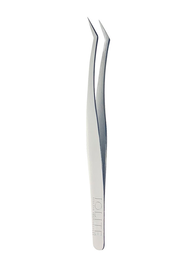 IOLITE Lash Tweezer Professional Stainless Steel Curved Precision Tweezers for Eyelash Extensions, Volume Lashes, Electronics, Laboratory Work, Jewelry-Making,Crafting,Soldering, 2D-3D False Lashes, Nail Art - Image 1