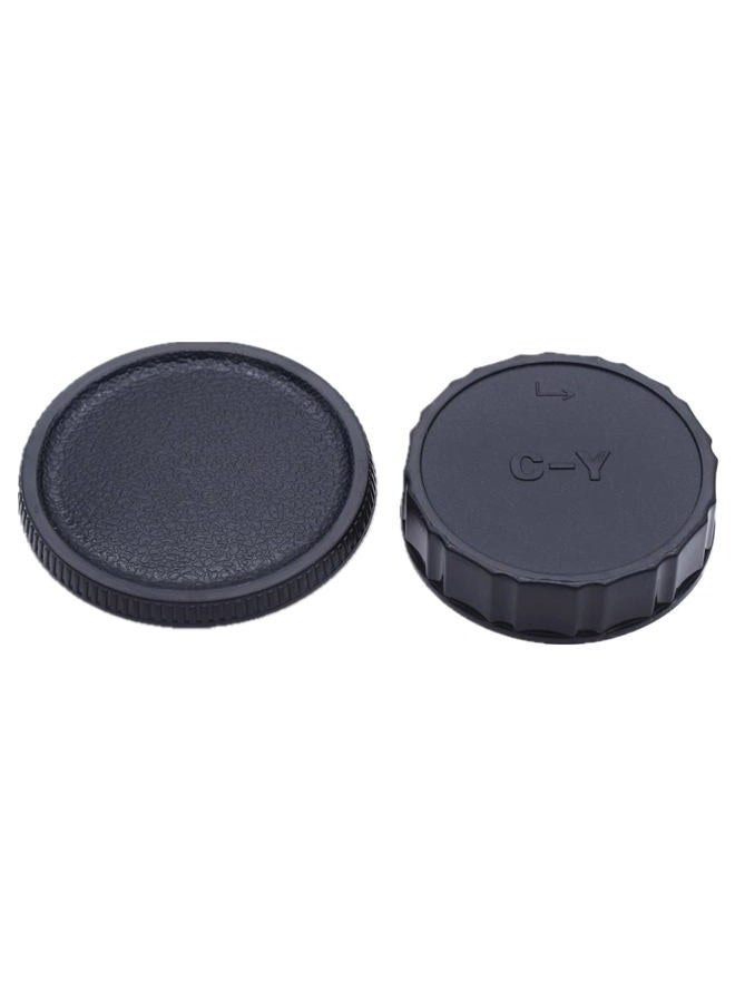 AMOTOK C/Y Camera Body and Rear Lens caps,Compatible with for CONTAX Yashica C/Y Mount Lens&Cameras - Image 1