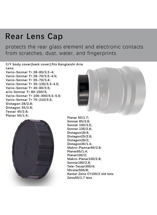 AMOTOK C/Y Camera Body and Rear Lens caps,Compatible with for CONTAX Yashica C/Y Mount Lens&Cameras - Image 4