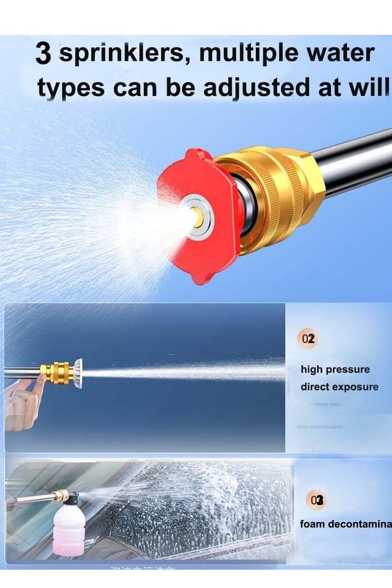 Cordless Pressure Water Gun 30 Bar Pressure Water Sprayer 48V Lithium Battery Lasts 60 Minutes with Full Charge Portable High Pressure Car Washer for Cleaning Car/Fence/Walls/Deck - Image 3