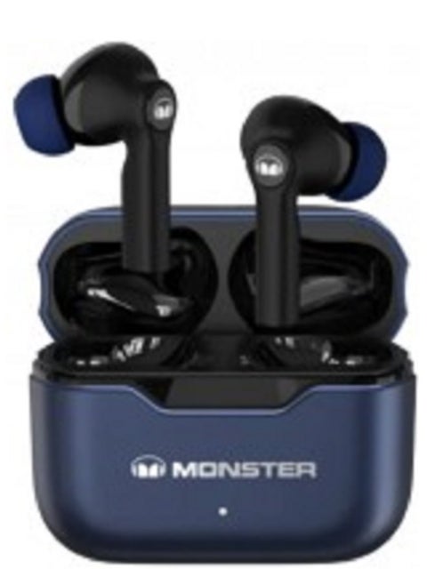 Monster XKT02 Wireless Bluetooth Earbuds Gaming Headphones Deep Bass Low Latency Game Headset with Built-in Microphone For Gaming Noise Canceling Headsets Blue