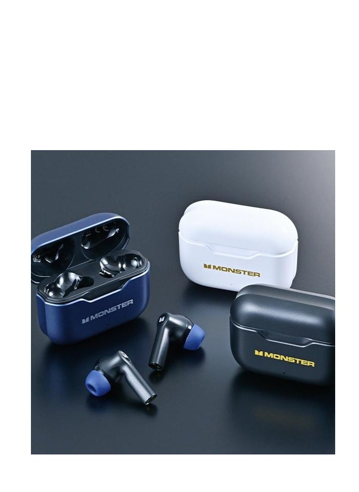 Monster XKT02 Wireless Bluetooth Earbuds Gaming Headphones Deep Bass Low Latency Game Headset with Built-in Microphone For Gaming Noise Canceling Headsets Blue