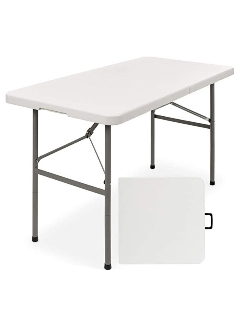 AGD Folding plastic table for outdoor and camping use - White - Image 1