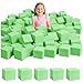 WINTECY 48PCS Foam Cubes 5x5x5 Foam Pit Blocks Set Soft Stacking Blocks for Indoor GamesTrampolines Gymnastics Parkour Action Sport Green - Image 2