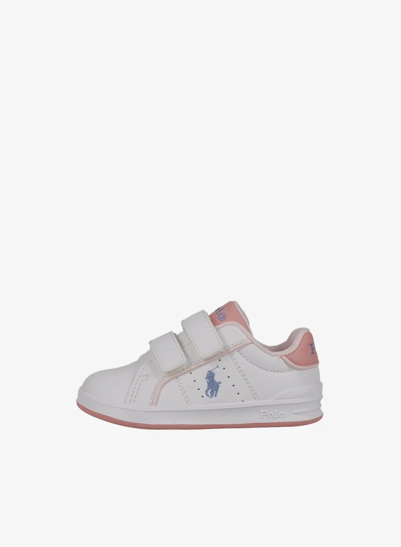 بولو رالف لورين HERITAGE COURT III EZ Logo Embroidered Velcro Sneakers