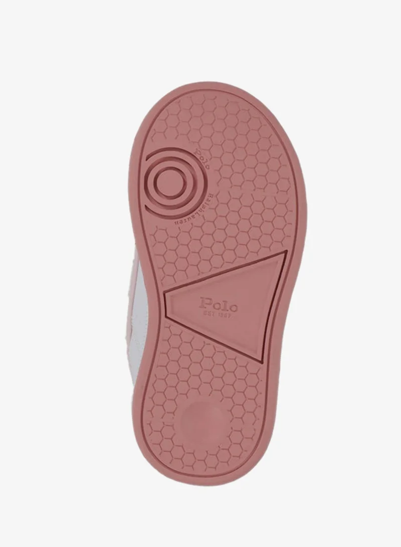 بولو رالف لورين HERITAGE COURT III EZ Logo Embroidered Velcro Sneakers
