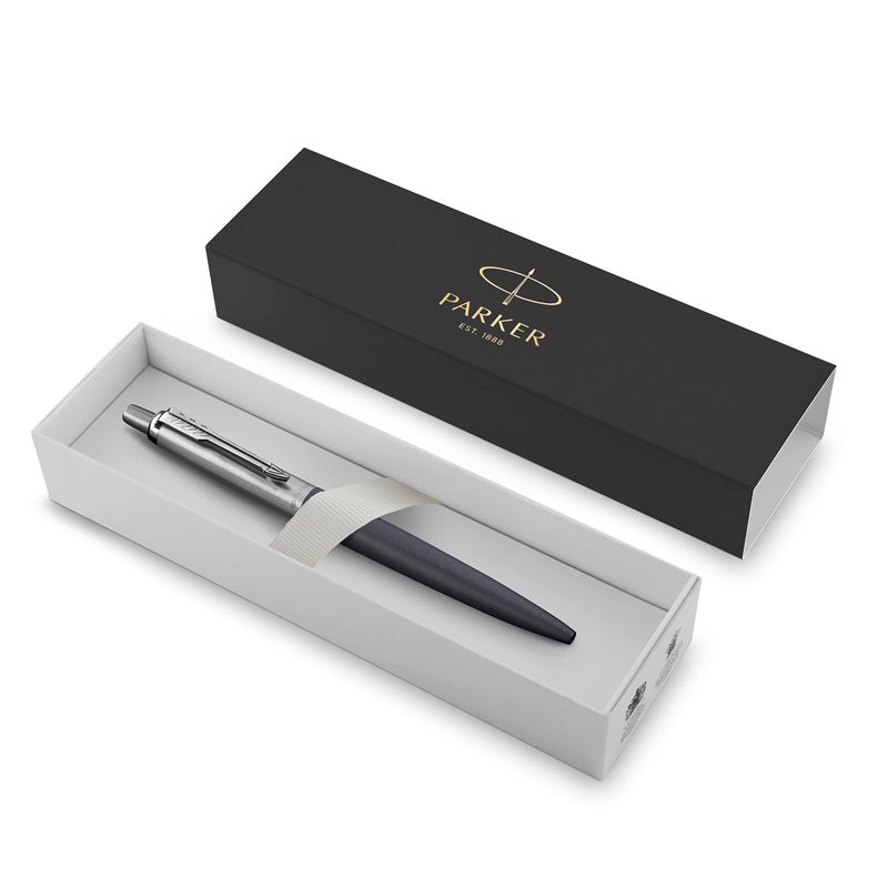 Parker Jotter XL Ballpoint Pen, Primrose Matte Blue with Chrome Trim, Medium Point Blue Ink, Gift Box - Image 2