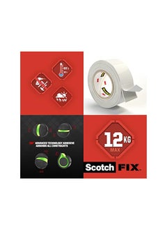 Scotch  Scotch Mount Extreme Interior Tape 19mmx1.8m, 1 roll/pack | White color | Holds up 1 kg per 15cm | Extremely Strong | Higher Adhesion | Multi-Surface | No Tools | Double Sided Adhesive Tape  - Image 5