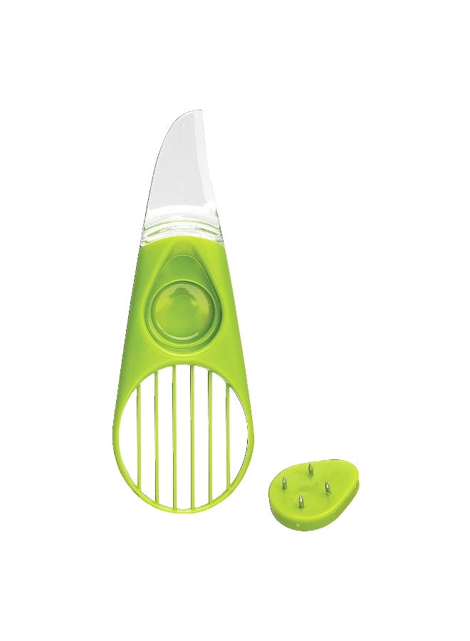 joie BPA-Free Easy-to-Use 3-in-1 Avocado Slicer Green and White 7.5 Inch 031217 - Image 1