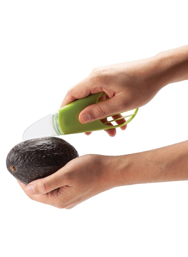 joie BPA-Free Easy-to-Use 3-in-1 Avocado Slicer Green and White 7.5 Inch 031217 - Image 3