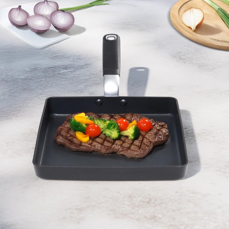 TECHEF - Tamagoyaki Japanese Omelette Pan/Egg Pan Skillet, PFOA-Free, Dishwasher Safe, Induction-Ready, Made in Korea (Black/Large) - Image 4