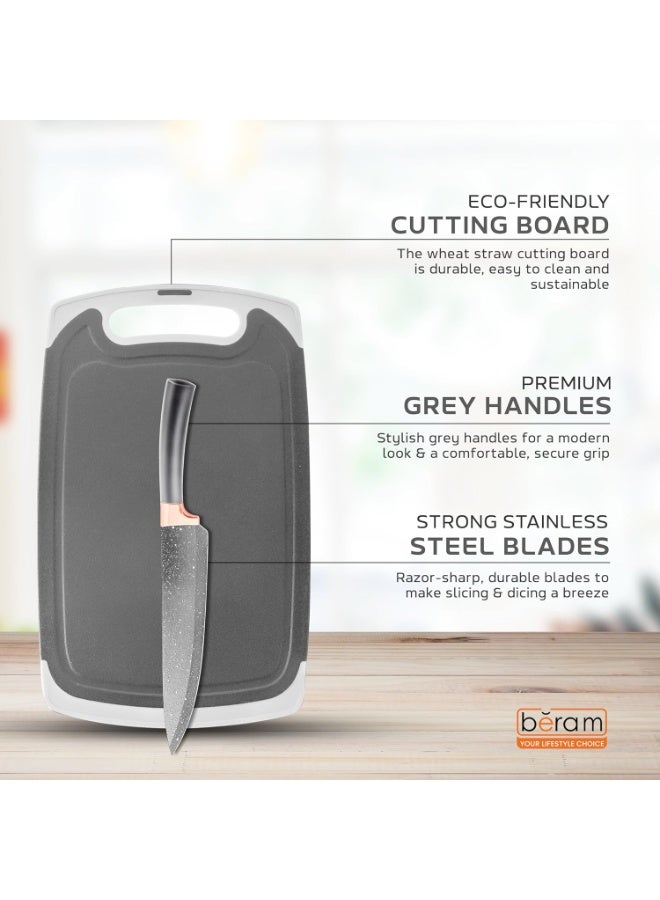 Beram 19 Pieces Knife Set for Kitchen, Cooking Utensils Set, Includes Tongs, Spoon, Spatula & Turner Made of Heat Resistant Food Grade Silicone and Wooden Handles, Non Stick Kitchen Knife Sets and Tools - Image 5