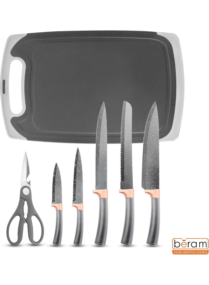 Beram 19 Pieces Knife Set for Kitchen, Cooking Utensils Set, Includes Tongs, Spoon, Spatula & Turner Made of Heat Resistant Food Grade Silicone and Wooden Handles, Non Stick Kitchen Knife Sets and Tools - Image 3