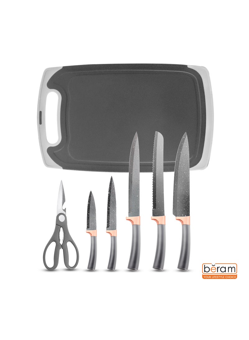 HausRoland - 19 Pieces Knife Set for Kitchen, Cooking Utensils Set, Includes Tongs, Spoon, Spatula & Turner Made of Heat Resistant Food Grade Silicone and Wooden Handles, Non Stick Kitchen Knife Sets and Tools - Image 1
