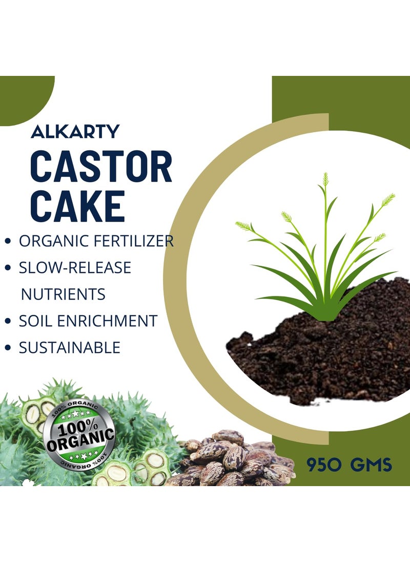 Alkarty CASTOR OIL CAKE ORGANIC FERTILIZER FOR ROSE PLANTS 950 Grams  - Image 2