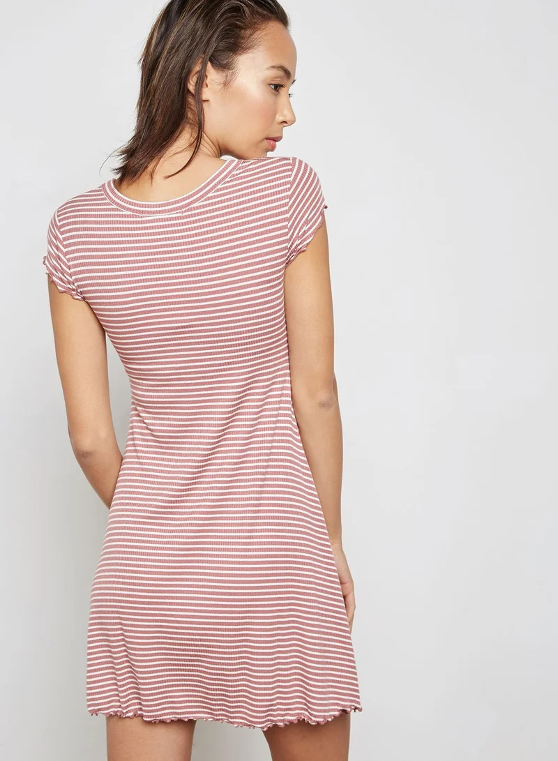 FOREVER 21 Striped T-Shirt Dress