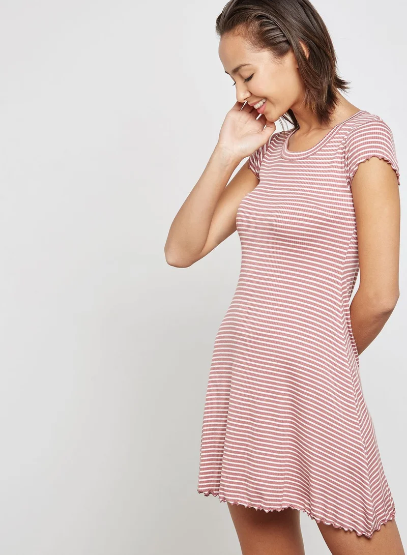 FOREVER 21 Striped T-Shirt Dress