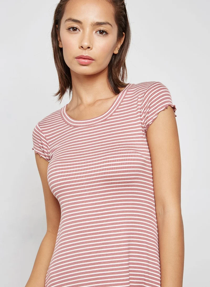 FOREVER 21 Striped T-Shirt Dress