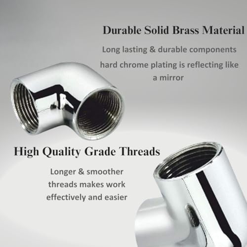 KI 1/2-Inch Brass Chrome Plated 90 Degree Elbow with Internal Thread - Image 4