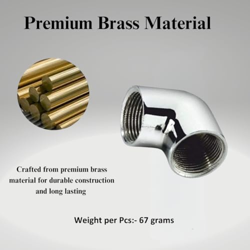 KI 1/2-Inch Brass Chrome Plated 90 Degree Elbow with Internal Thread - Image 5