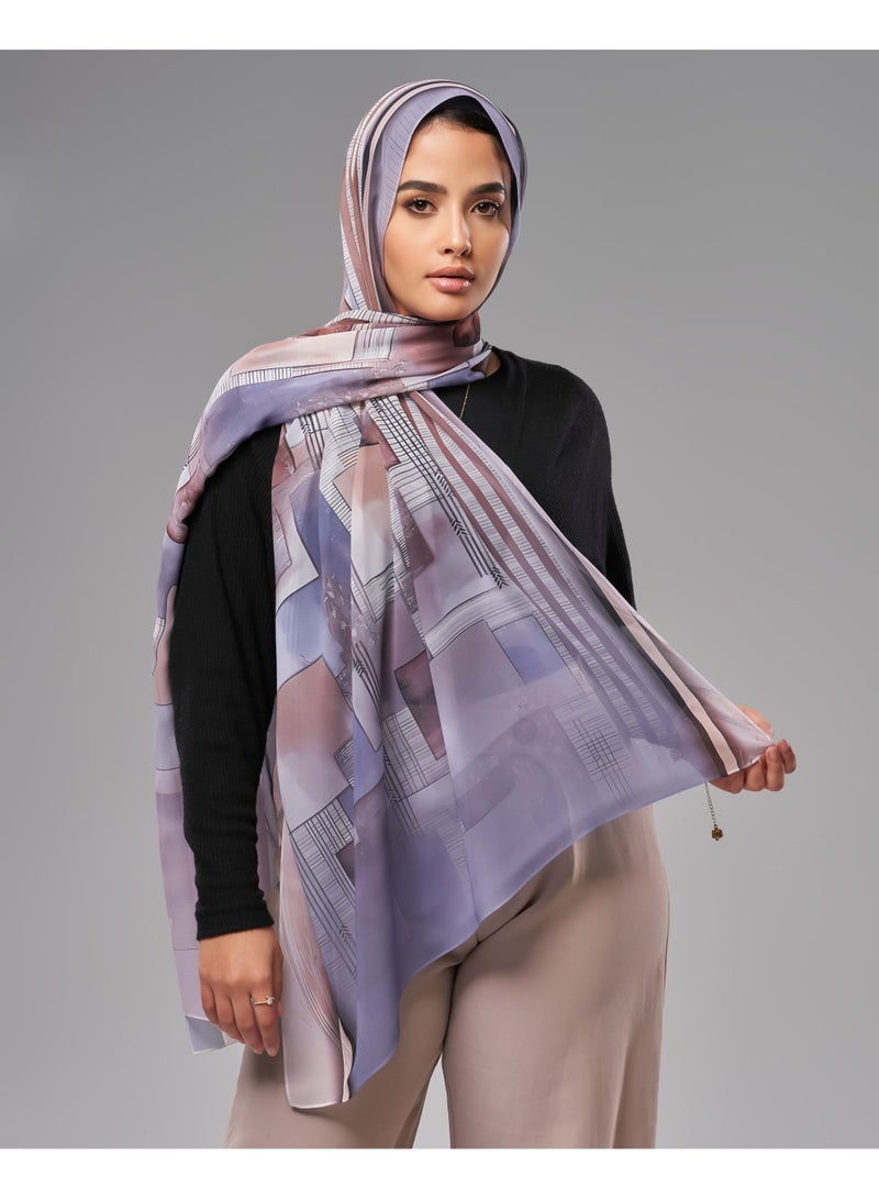 Lavezzi Printed Soft Chiffon Crepe Hijab Scarf for Women – Lightweight Long Muslim Headscarf (17) - Image 1