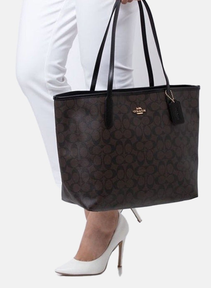 كوتش اوت ليت حقيبة توت COACH City من قماش مميز - Image 5