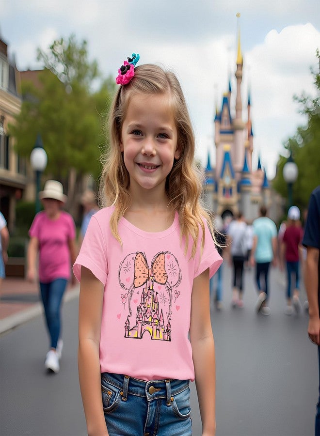 Blithestars Magic Shirt for Toddler Girls Magical Kingdom Tshirt Cute Castle Outfit Holiday Family Vacation Short Sleeve Tops(Pink,2-3T) - Image 5