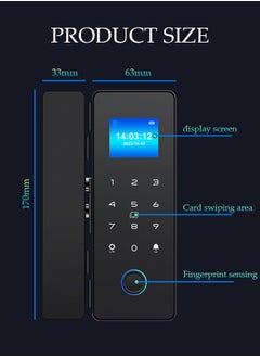 DUNISO Glass Door Password Lock Without Punching, Office Fingerprint Lock, Smart Solution Application, Smart Door Lock, Fingerprint Keyless Entry Door Lock With Keypad, Access Control System For Store, Ic Card, Office, Home, Apartment  - Image 2