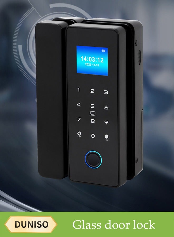 DUNISO Glass Door Password Lock Without Punching, Office Fingerprint ...