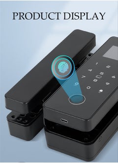 DUNISO Glass Door Password Lock Without Punching, Office Fingerprint Lock, Smart Solution Application, Smart Door Lock, Fingerprint Keyless Entry Door Lock With Keypad, Access Control System For Store, Ic Card, Office, Home, Apartment  - Image 3