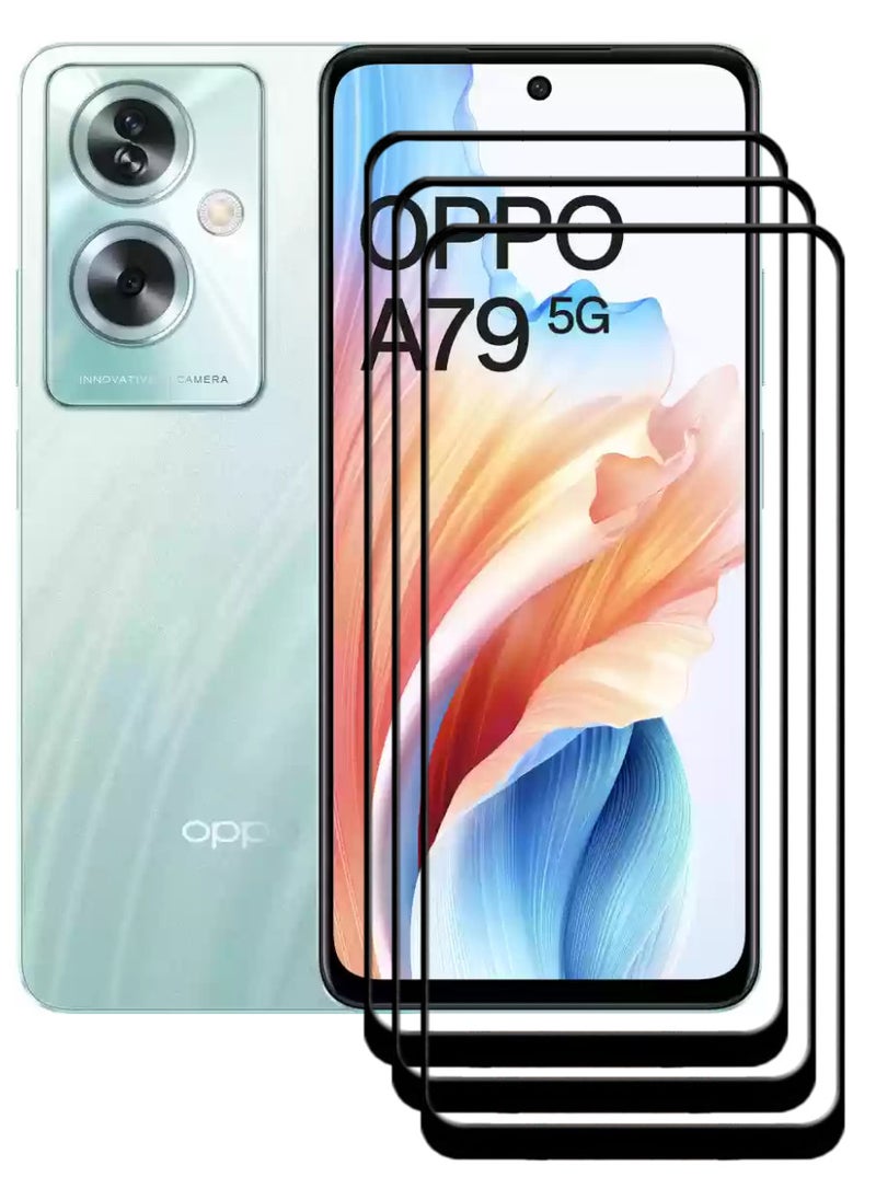 ACLIX 3 Pieces Antistatic ESD Dustproof Premium Quality High Definition Tempered Glass Screen Protector Designed For Oppo A79 - Image 1