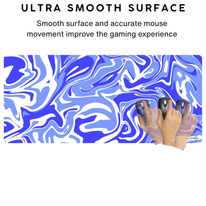 Saco وسادة ماوس للألعاب XXL للكمبيوتر – سجادة مكتب كبيرة 900×400×3مم، قاعدة مطاطية غير قابلة للانزلاق، سطح مقاوم للماء، تصميم انسيابي، وسادة ماوس كبيرة للوحة المفاتيح لمكتبك ومنزلك. - Image 4