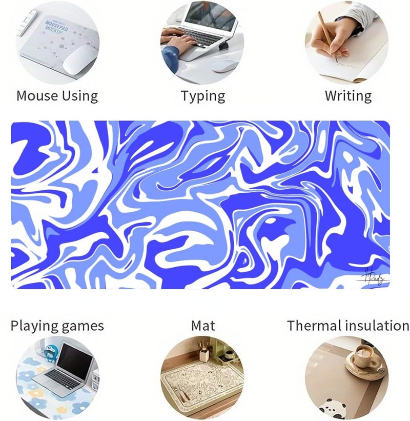 Saco وسادة ماوس للألعاب XXL للكمبيوتر – سجادة مكتب كبيرة 900×400×3مم، قاعدة مطاطية غير قابلة للانزلاق، سطح مقاوم للماء، تصميم انسيابي، وسادة ماوس كبيرة للوحة المفاتيح لمكتبك ومنزلك. - Image 5