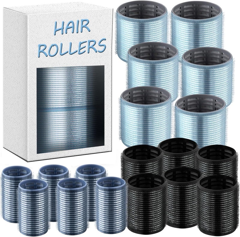 18pcs Hair Roller Set Hair CurlersSelfGrip Ceramic Ionic Thermal RollersVelcro Rollers Curlers to Sleep In for Hair Blowout LookSalon Quality Hair Rollers for Long Short Hair