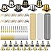 Chitidr 150 Pcs 50 Set Happy New Year Party Kit 2026 New Year Decoration Favors Years Eve Party Supplies for 50 Guest Include Black Gold Sliver Top Hats Tiaras Headbands Bead Necklace Noisemaker - Image 2