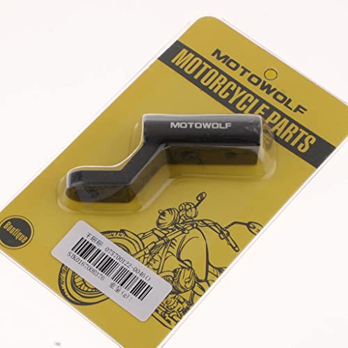 ATORSE UJEAVETTE Motowolf Motorcycle Rearview Mirror Expander Bracket Adapter Holder Mount Black - Image 3